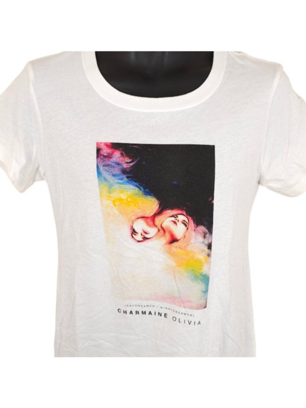Charmaine Olivia T Shirt Womens Size Medium White Daydreamer Nightdreamer Art